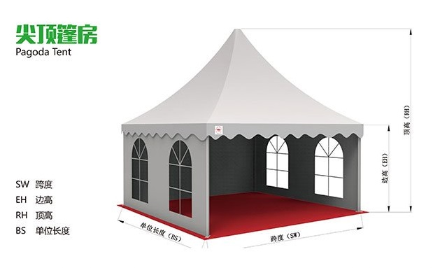 尖頂展會帳篷規(guī)格